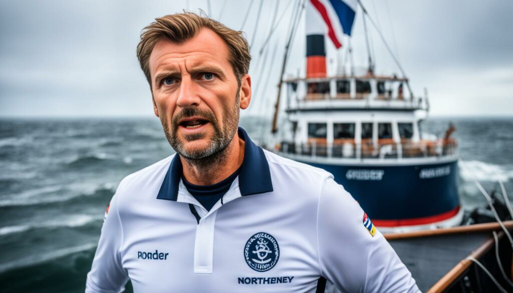 Skipper Norderney bei einem Interview